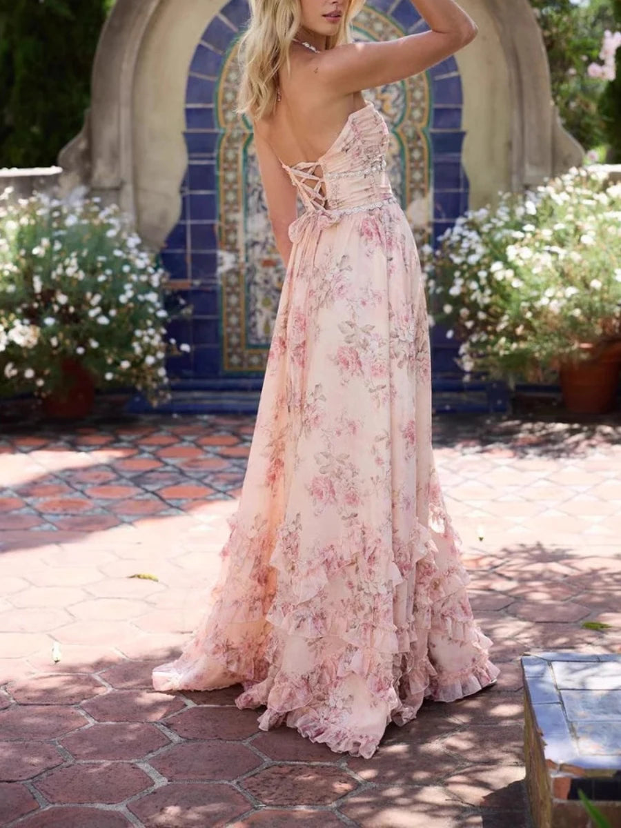 MELA RUFFLE MAXI DRESS