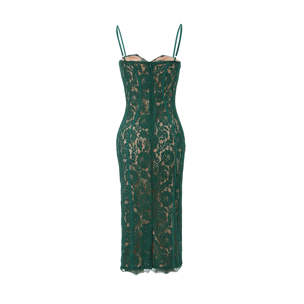 SELAH LACE MIDI DRESS