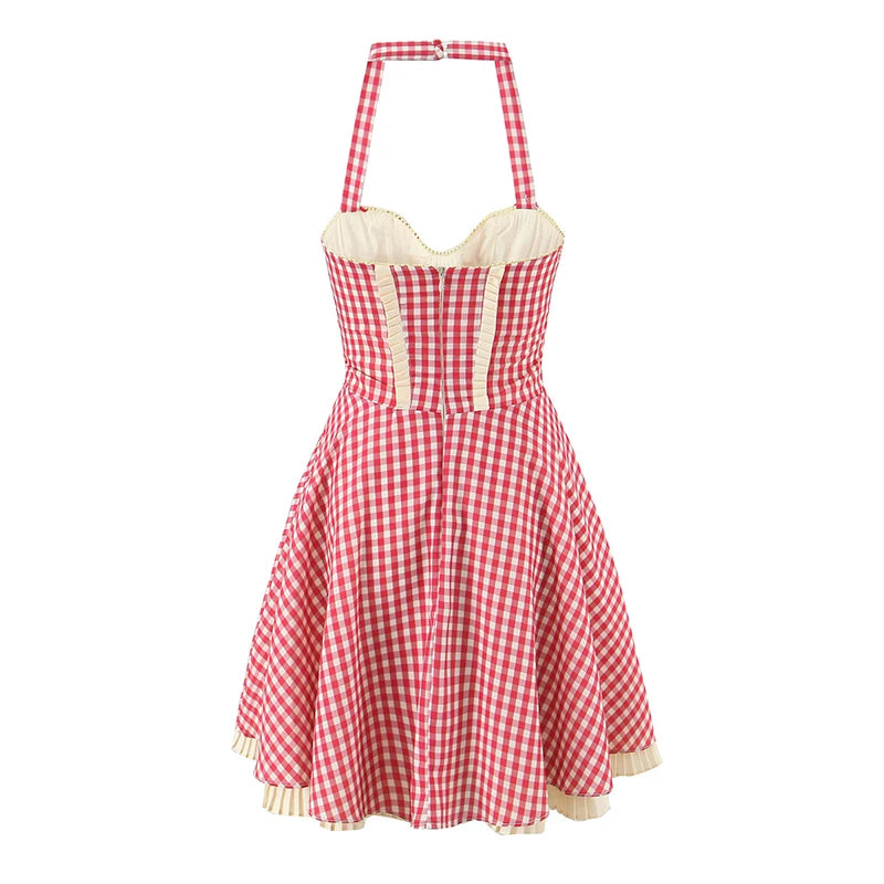 MADDIE PLAID MINI DRESS
