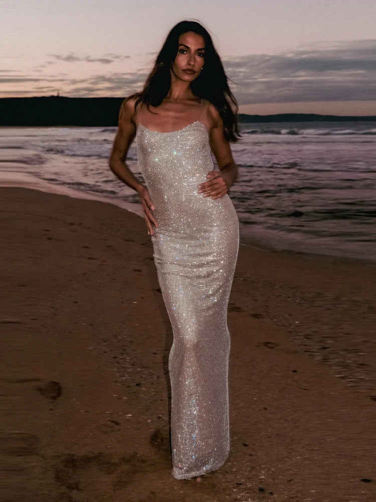 PAULA CRYSTAL MAXI DRESS