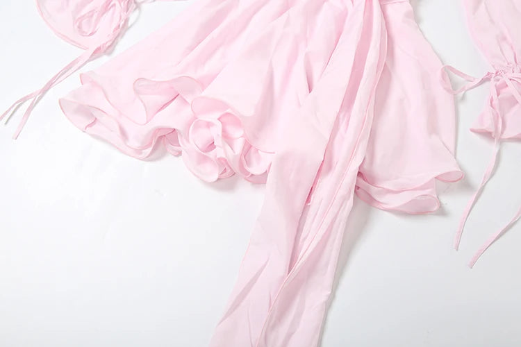 KRISTEN RUFFLE MINI DRESS