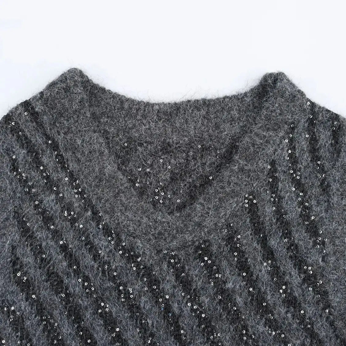 SEQUIN KNITTED SWEATER VEST