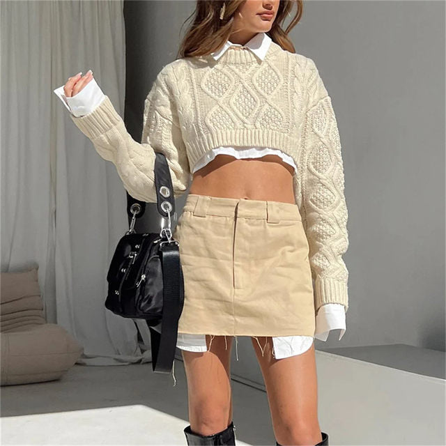 LESLIE CROPPED SWEATER