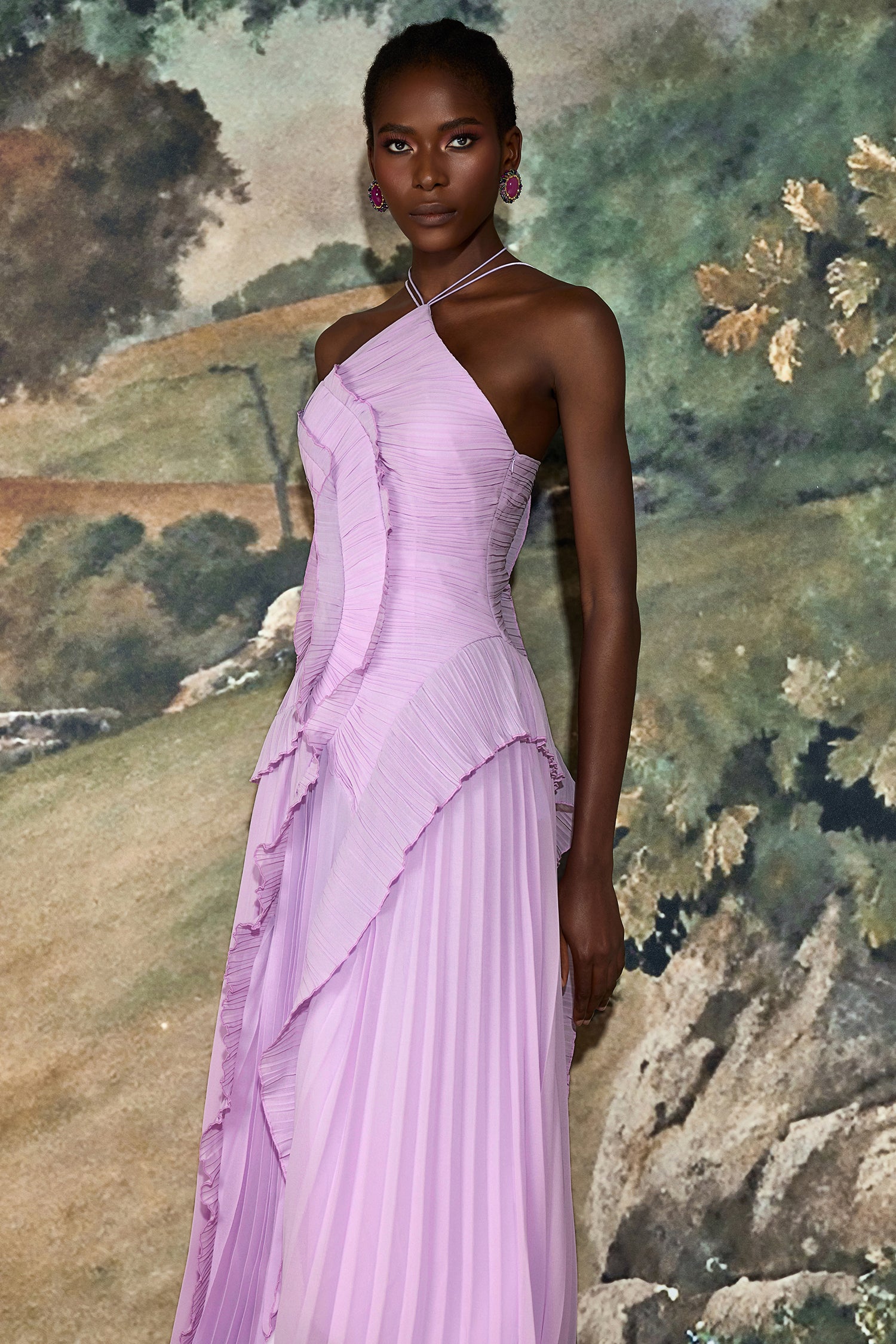 ARIA PLEATED MAXI DRESS