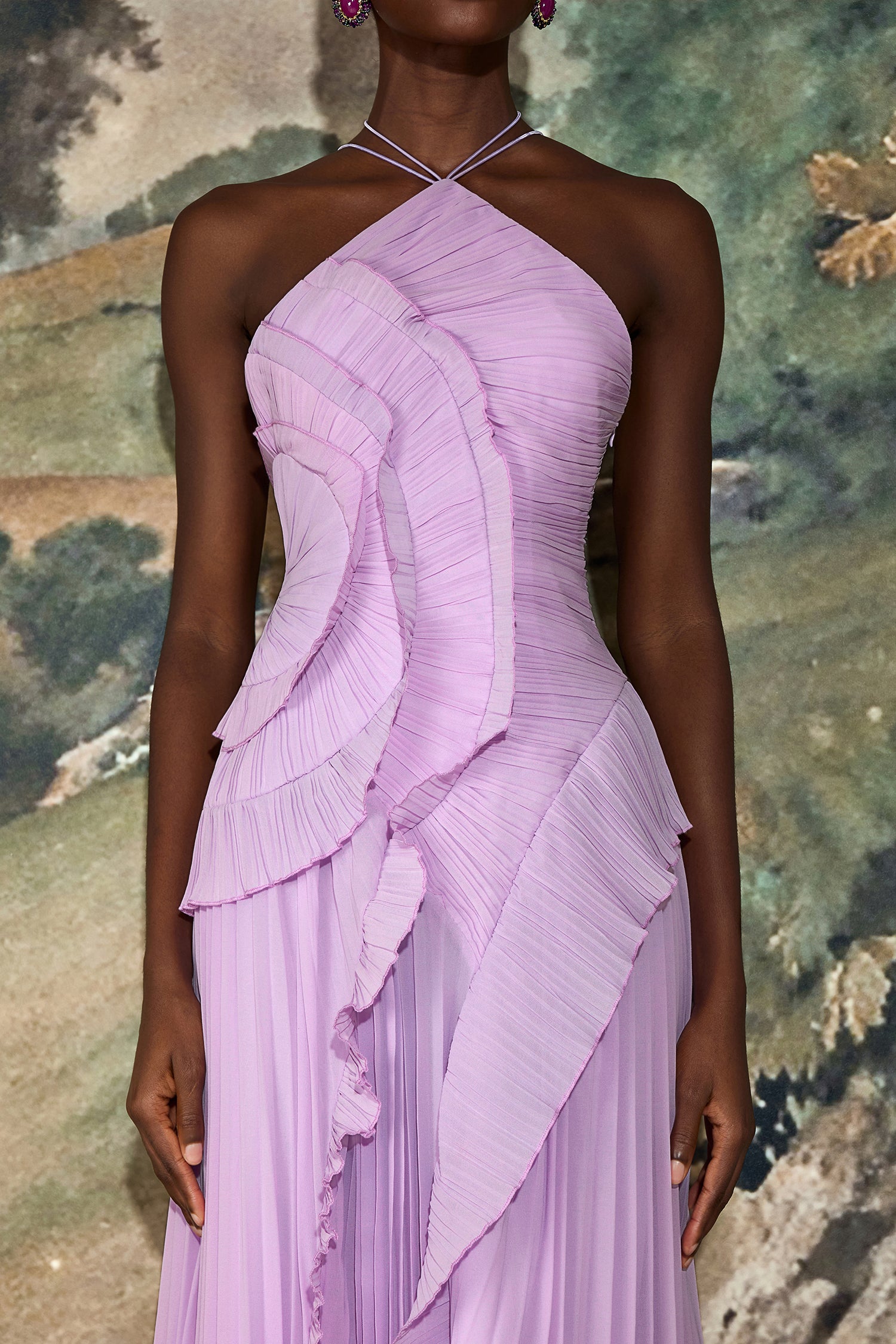 ARIA PLEATED MAXI DRESS