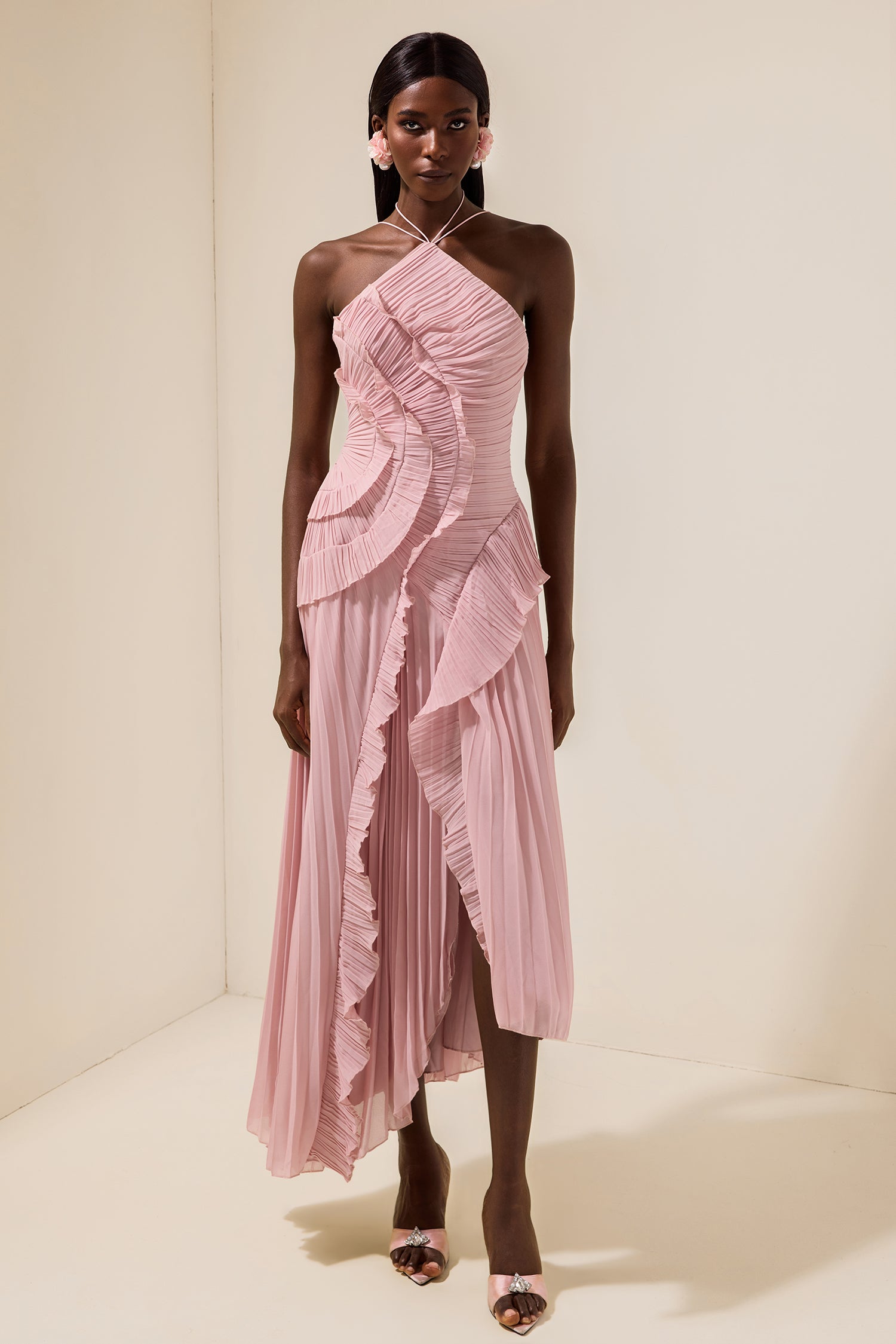 ARIA PLEATED MAXI DRESS