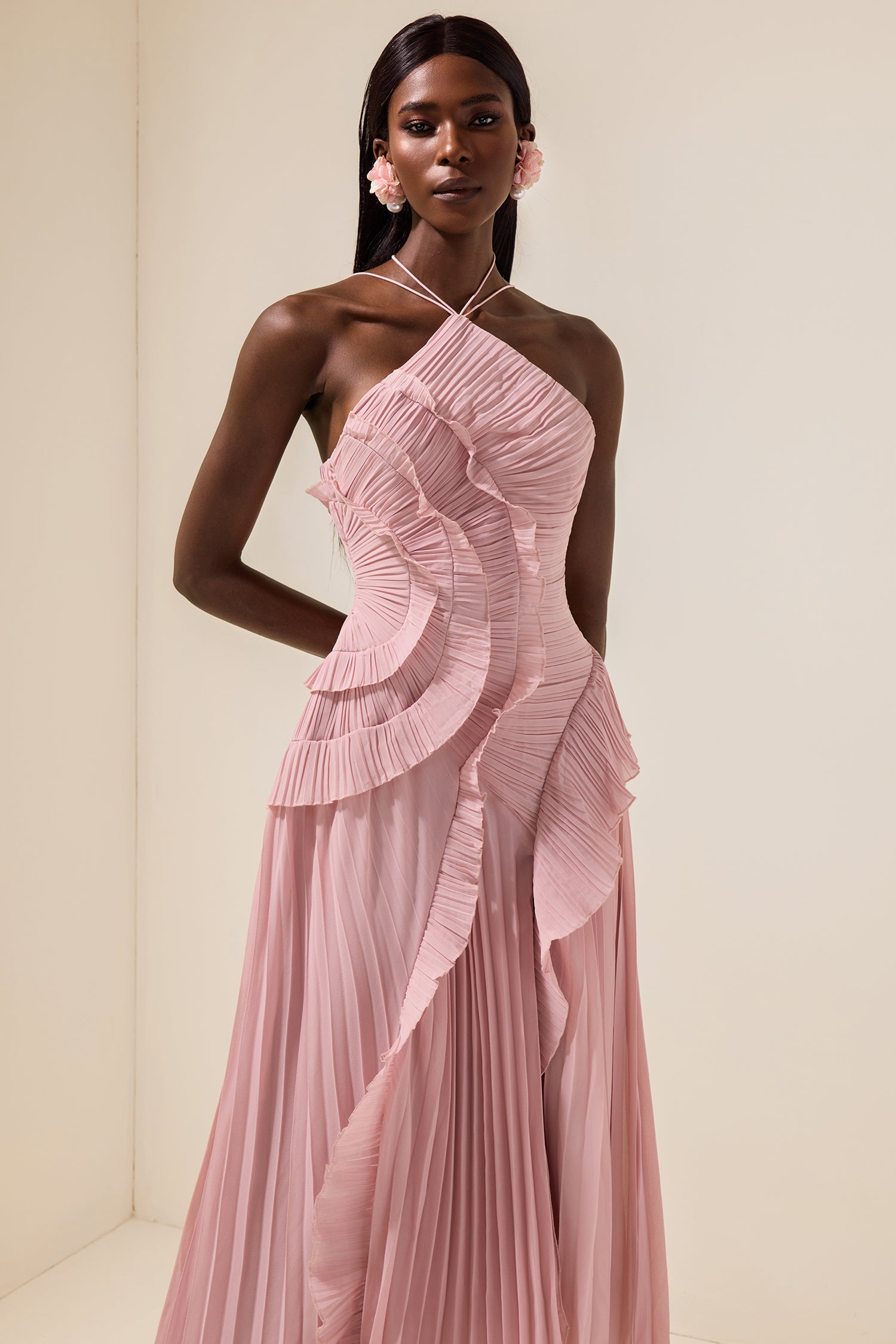 ARIA PLEATED MAXI DRESS