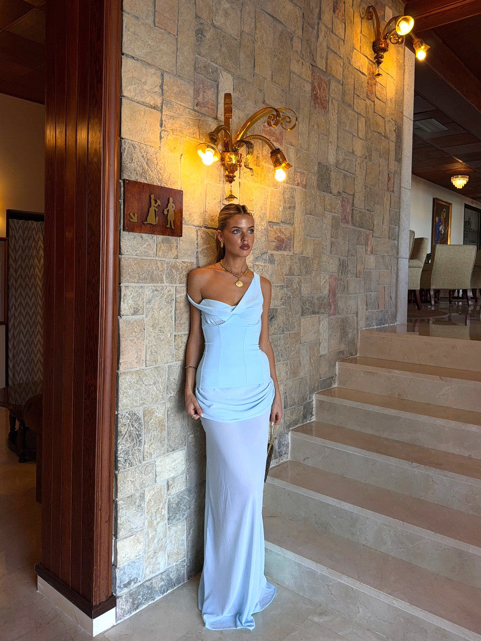 AMAYA DRAPED MAXI DRESS