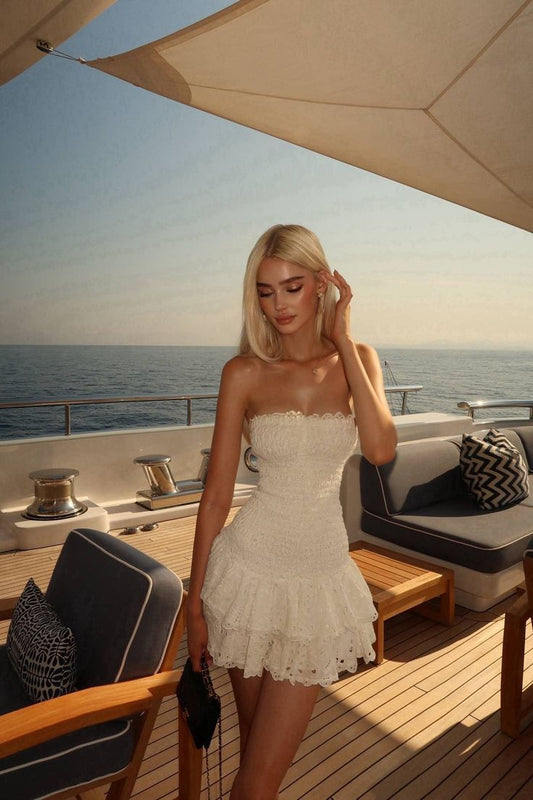 LAURA RUFFLE DRESS