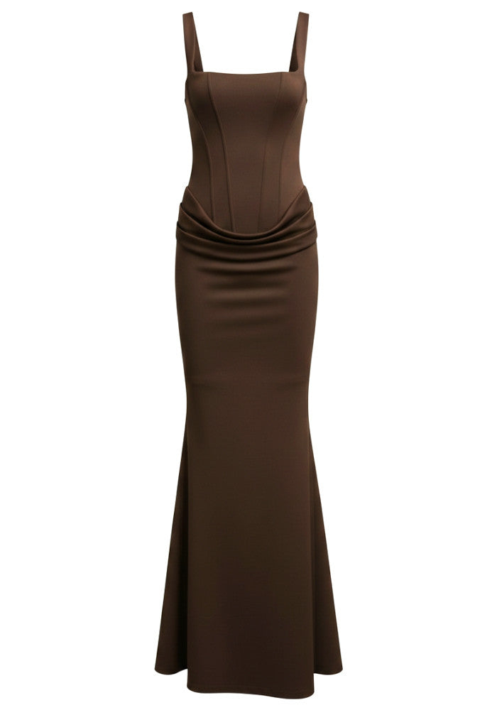 VIERA LACE UP MAXI DRESS