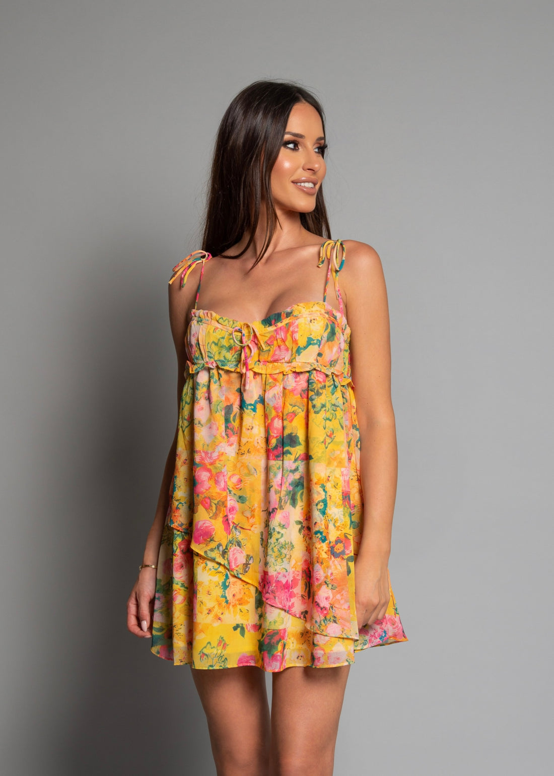 MADISON FLORAL MINI DRESS – Marbelle