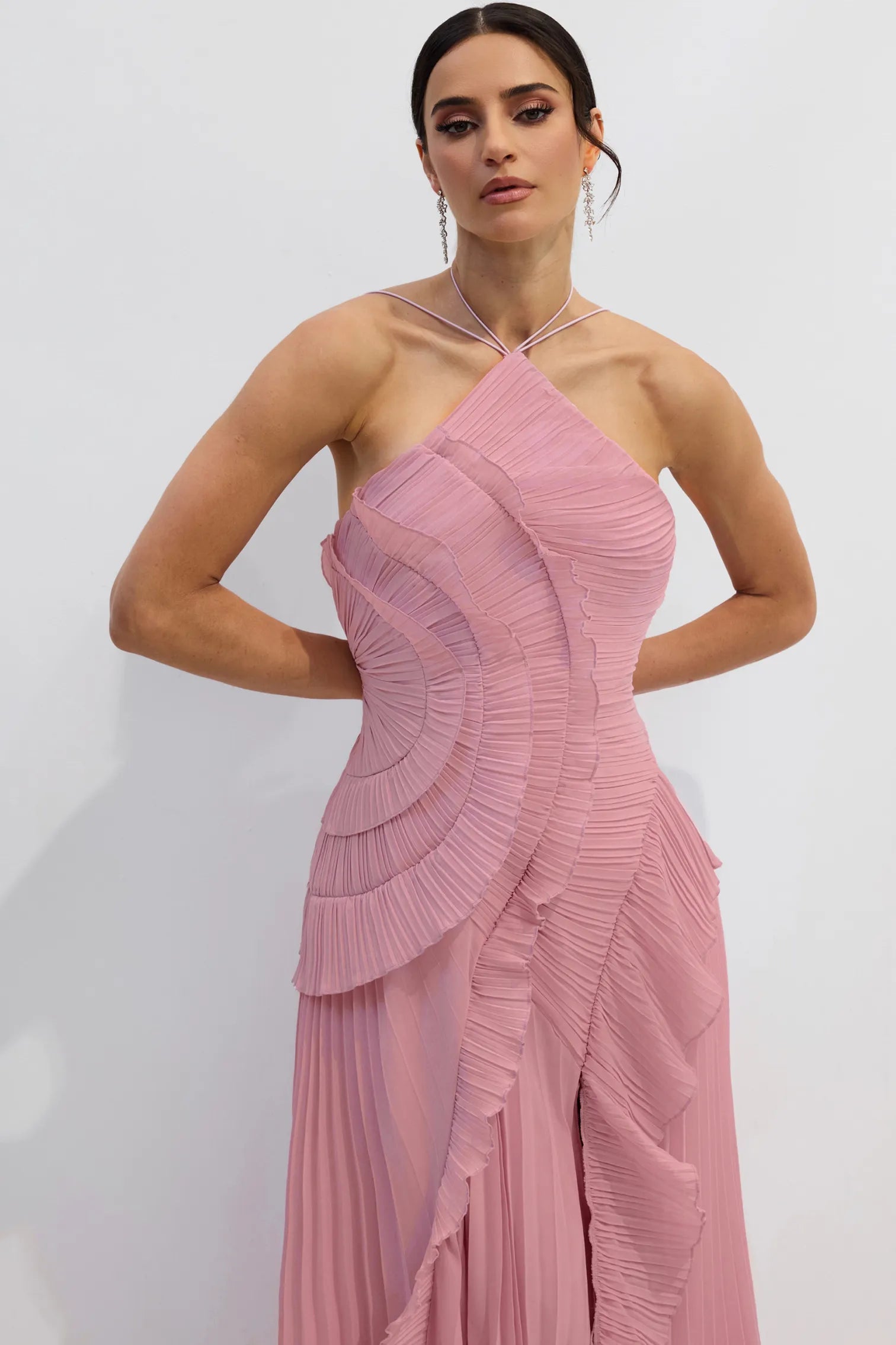 ARIA PLEATED MAXI DRESS
