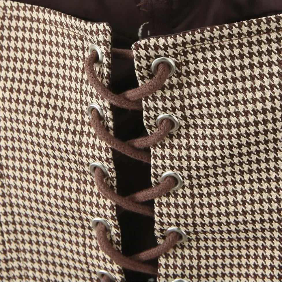 MELANIE PLAID CORSET