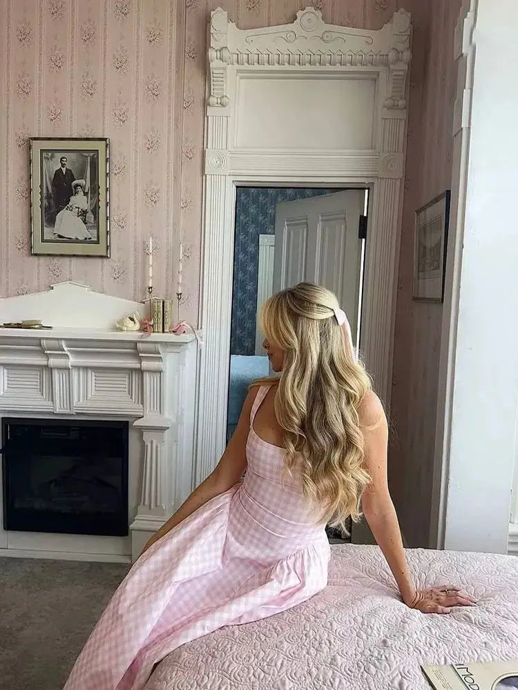 PAMELA PLAID MIDI DRESS