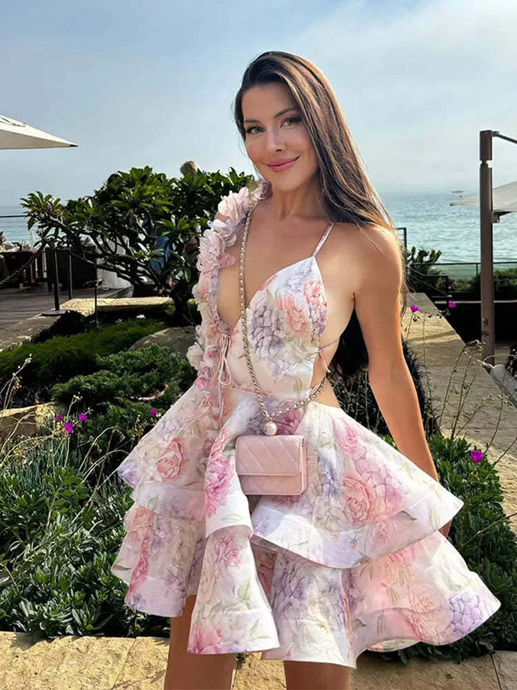 KAIA FLORAL MINI DRESS