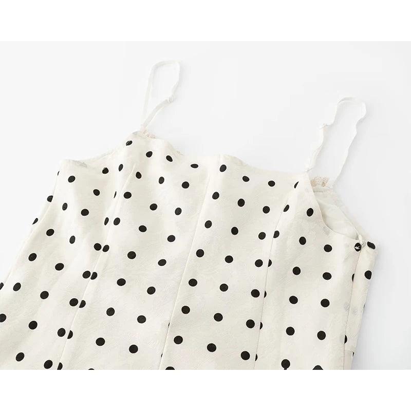 ADELISIA POLKA DOT RUFFLE DRESS