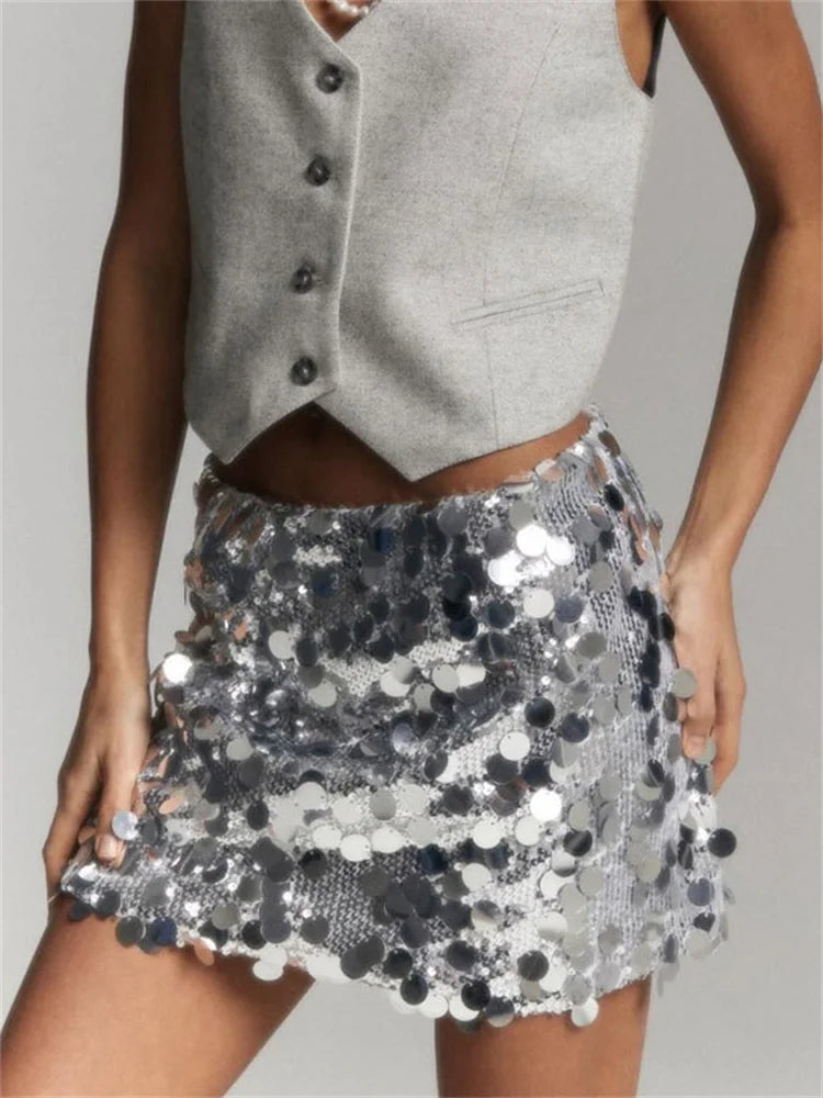 AZIEL SEQUIN MINI SKIRT