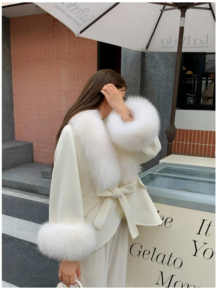 KALA WOOL FOX FUR COAT