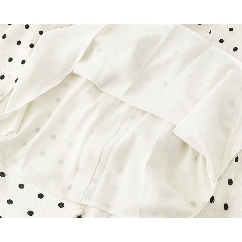 ADELISIA POLKA DOT RUFFLE DRESS