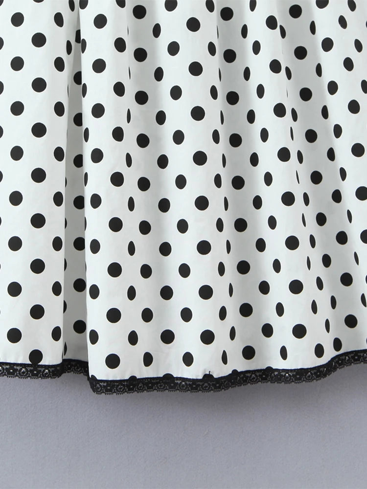 ENSLE POLKA DOT MIDI DRESS