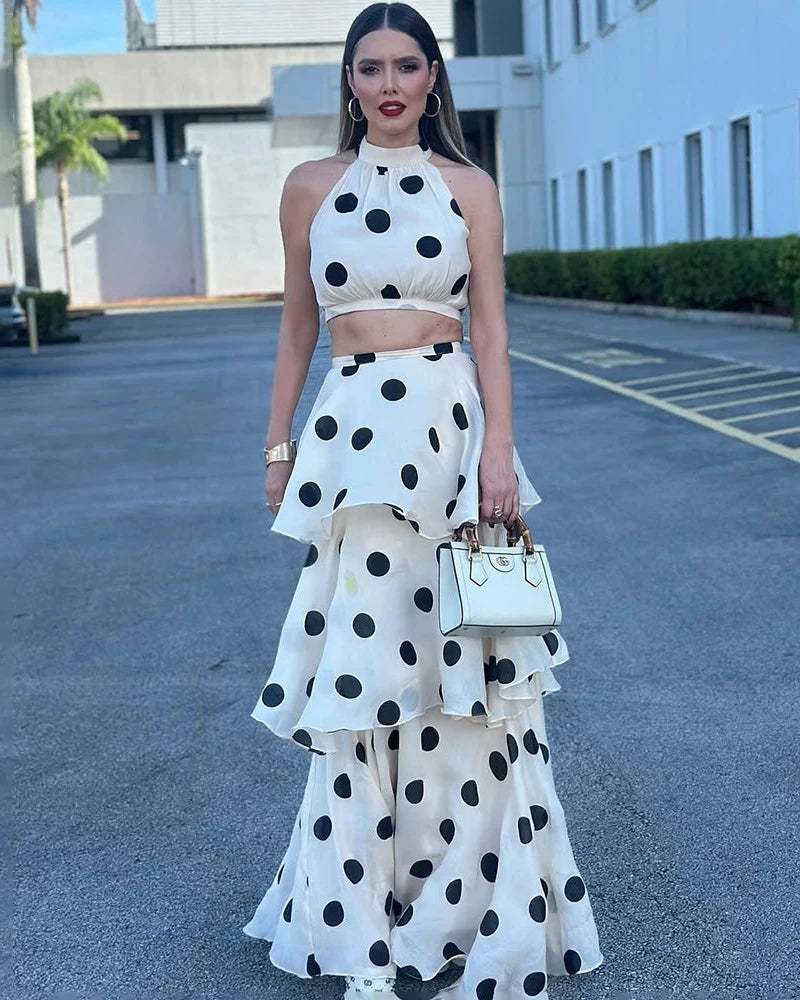 AMALS POLKA DOT TWO PIECE SET