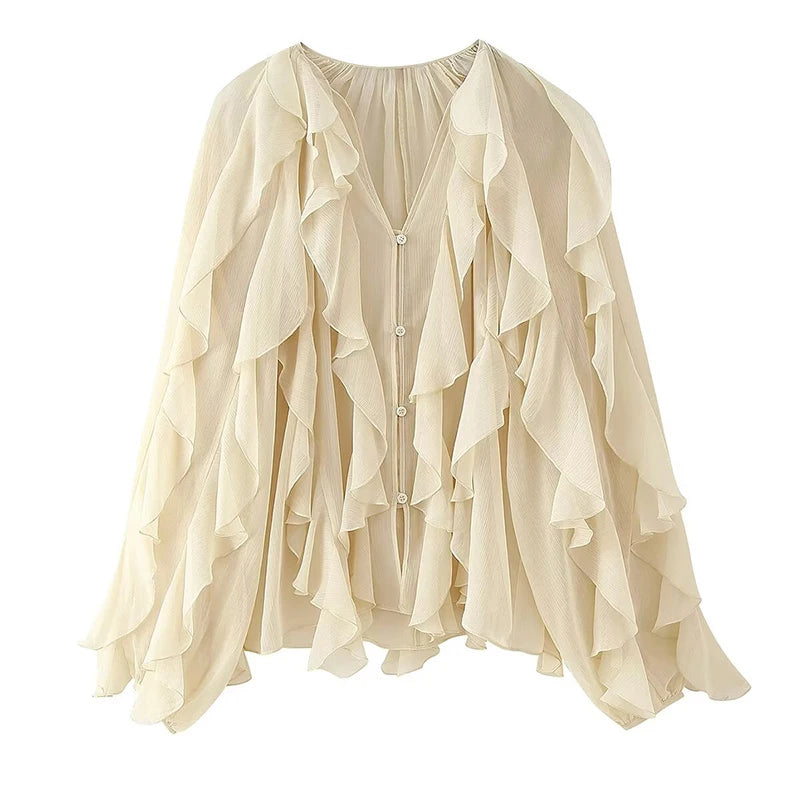 CHIARA RUFFLE BLOUSE