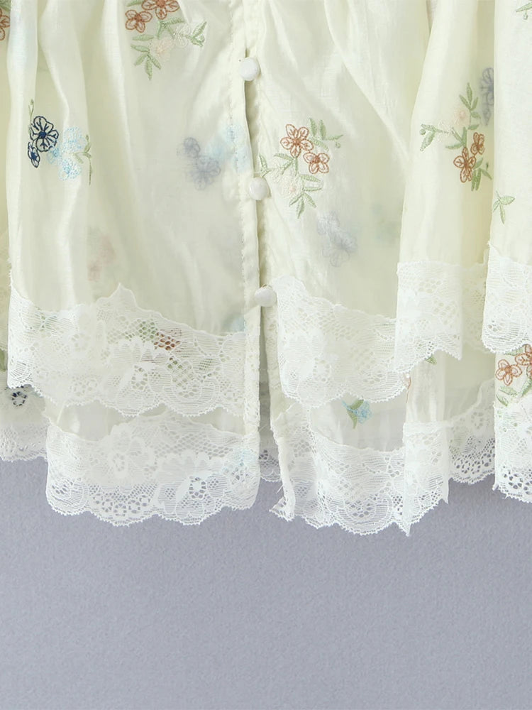 EMERY CO-ORD FLORAL LACE TOP