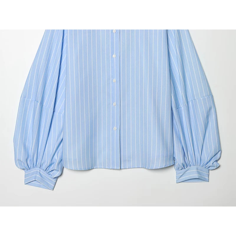 MIRELI PUFF SLEEVE STRIPED SHIRT