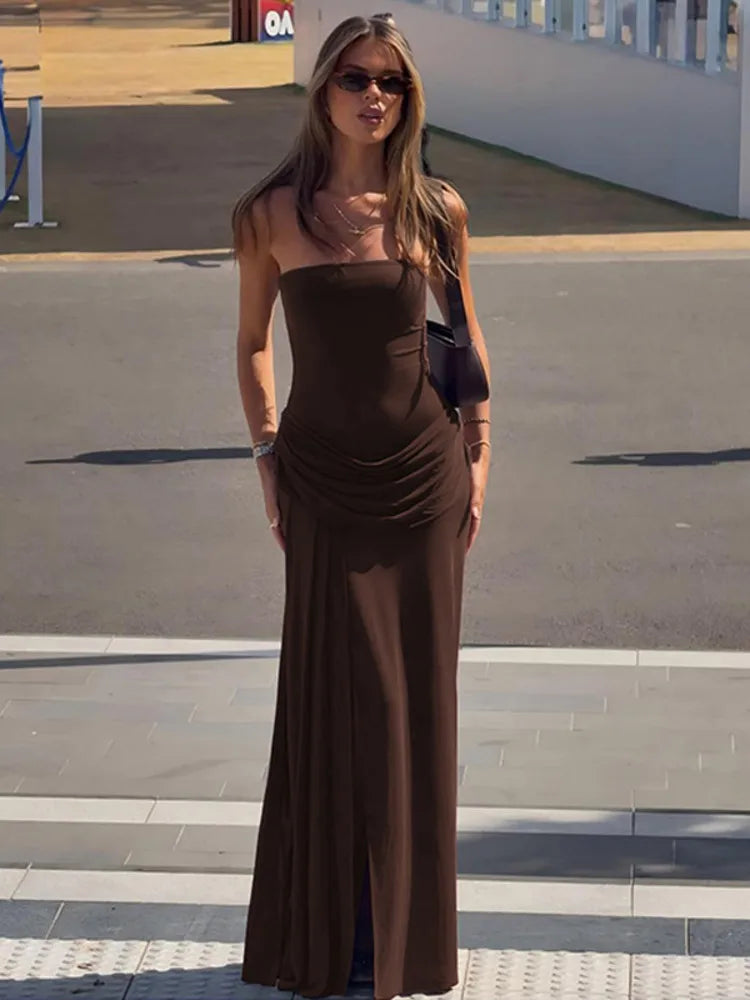 LEMI OFF SHOULDER MAXI DRESS