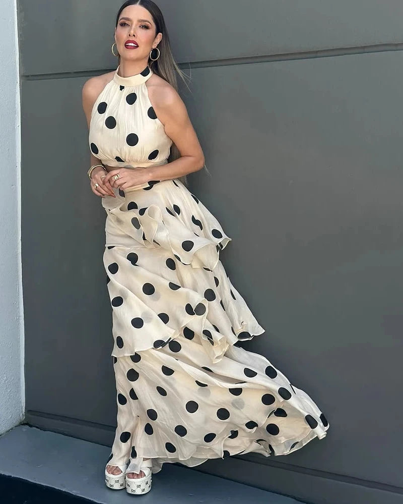 AMALS POLKA DOT TWO PIECE SET