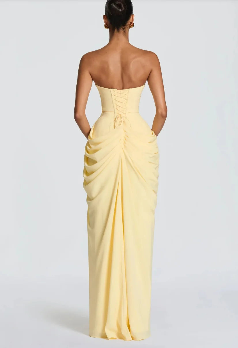 MILA RUCHED MAXI DRESS