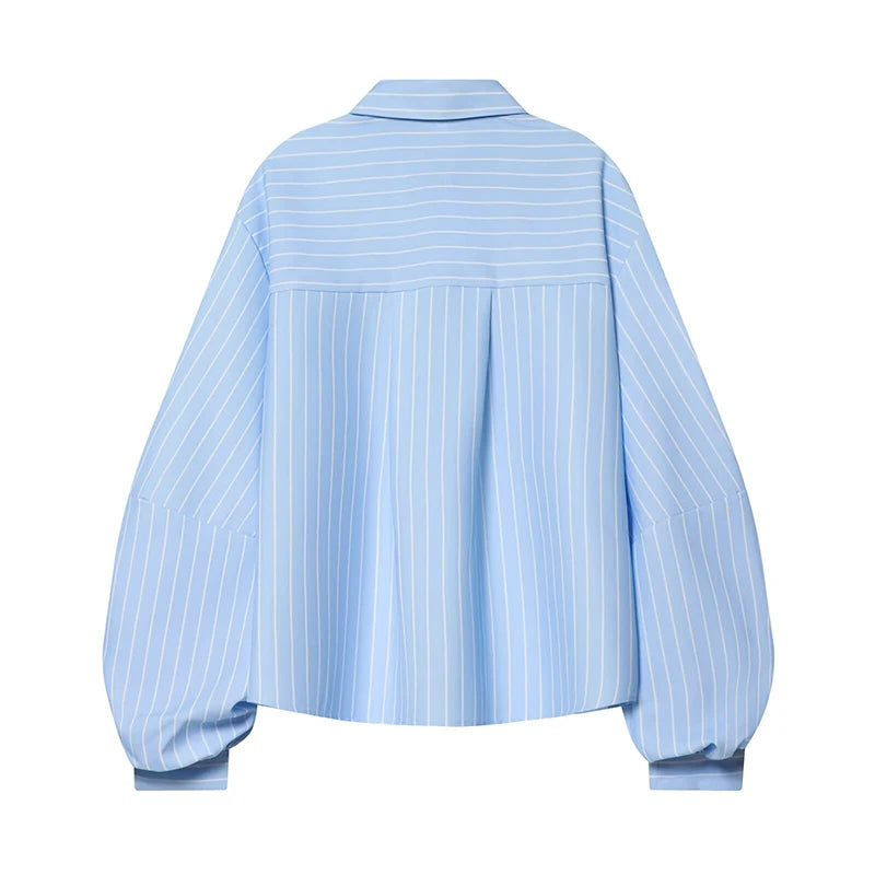 MIRELI PUFF SLEEVE STRIPED SHIRT