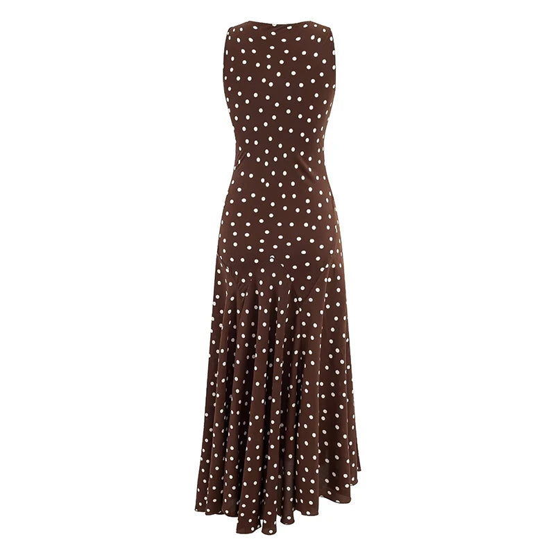 NATASHA POLKA DOT MIDI DRESS