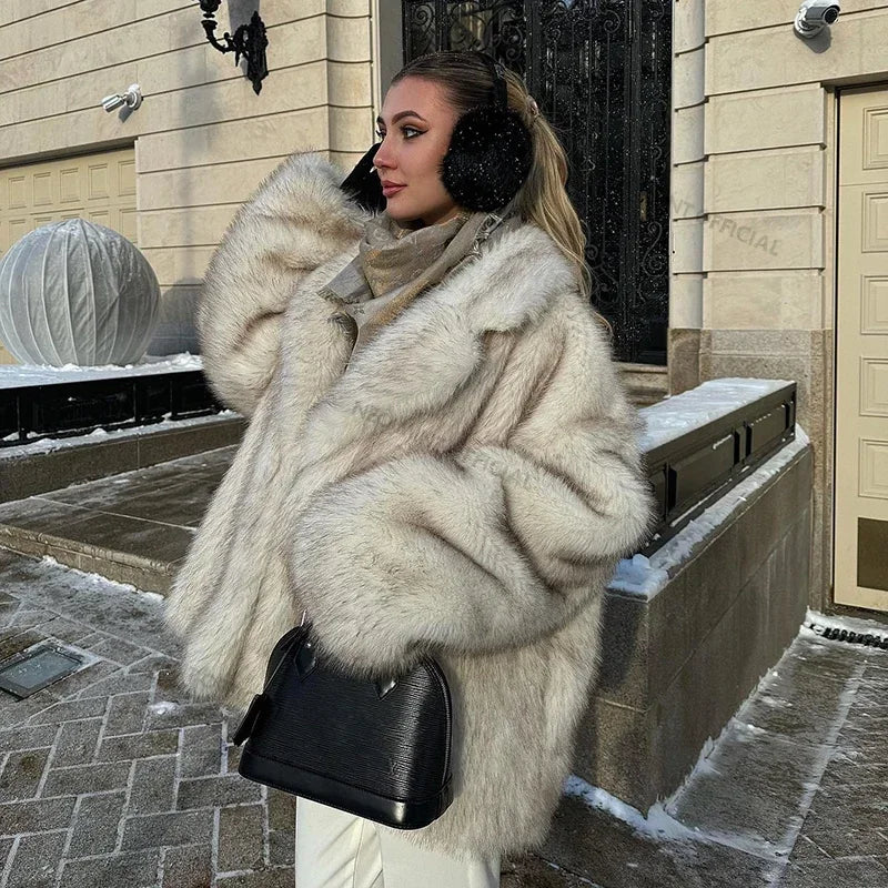 LASLI FAUX FUR COAT