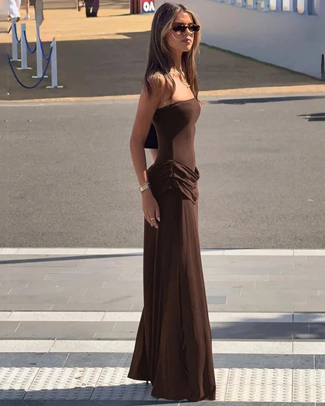 LEMI OFF SHOULDER MAXI DRESS