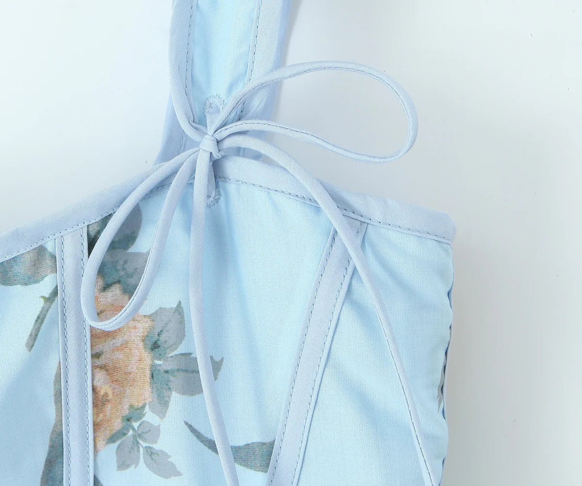 PENY FLORAL LACE UP TOP