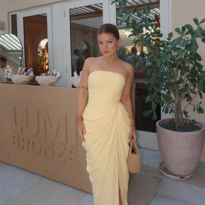 MILA RUCHED MAXI DRESS