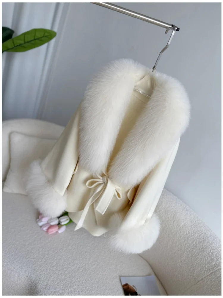 KALA WOOL FOX FUR COAT