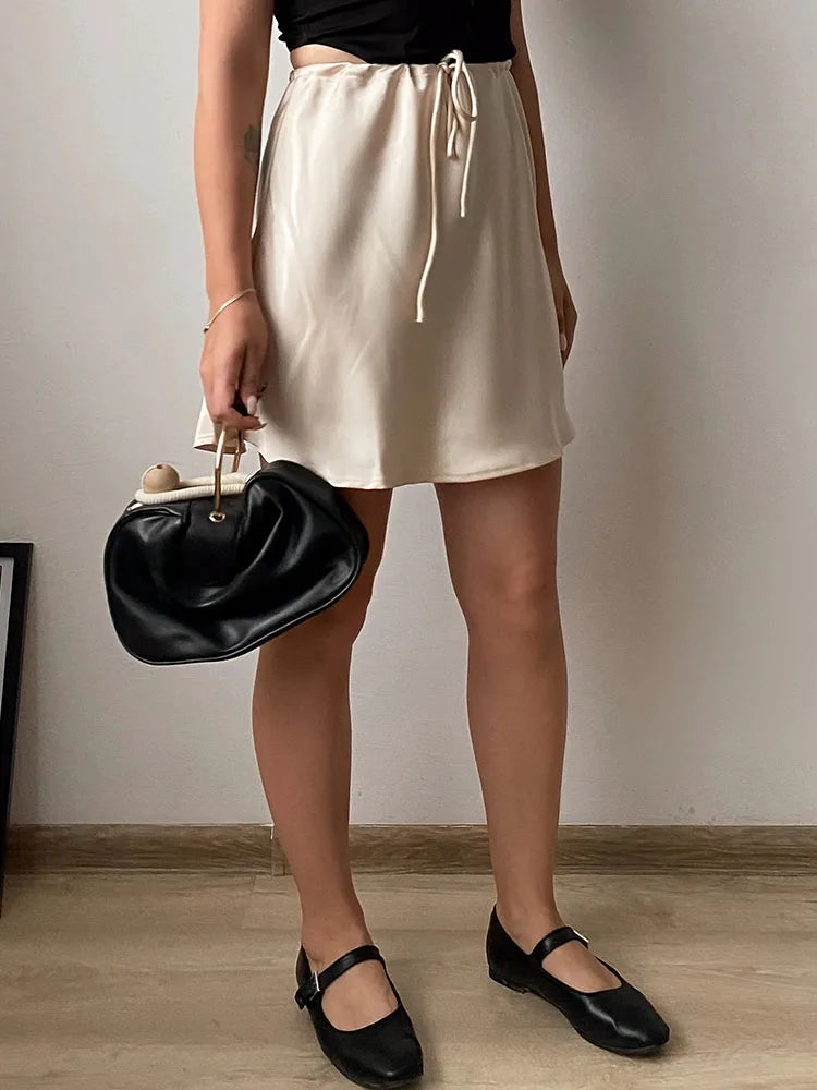 INNA SATIN MINI SKIRT