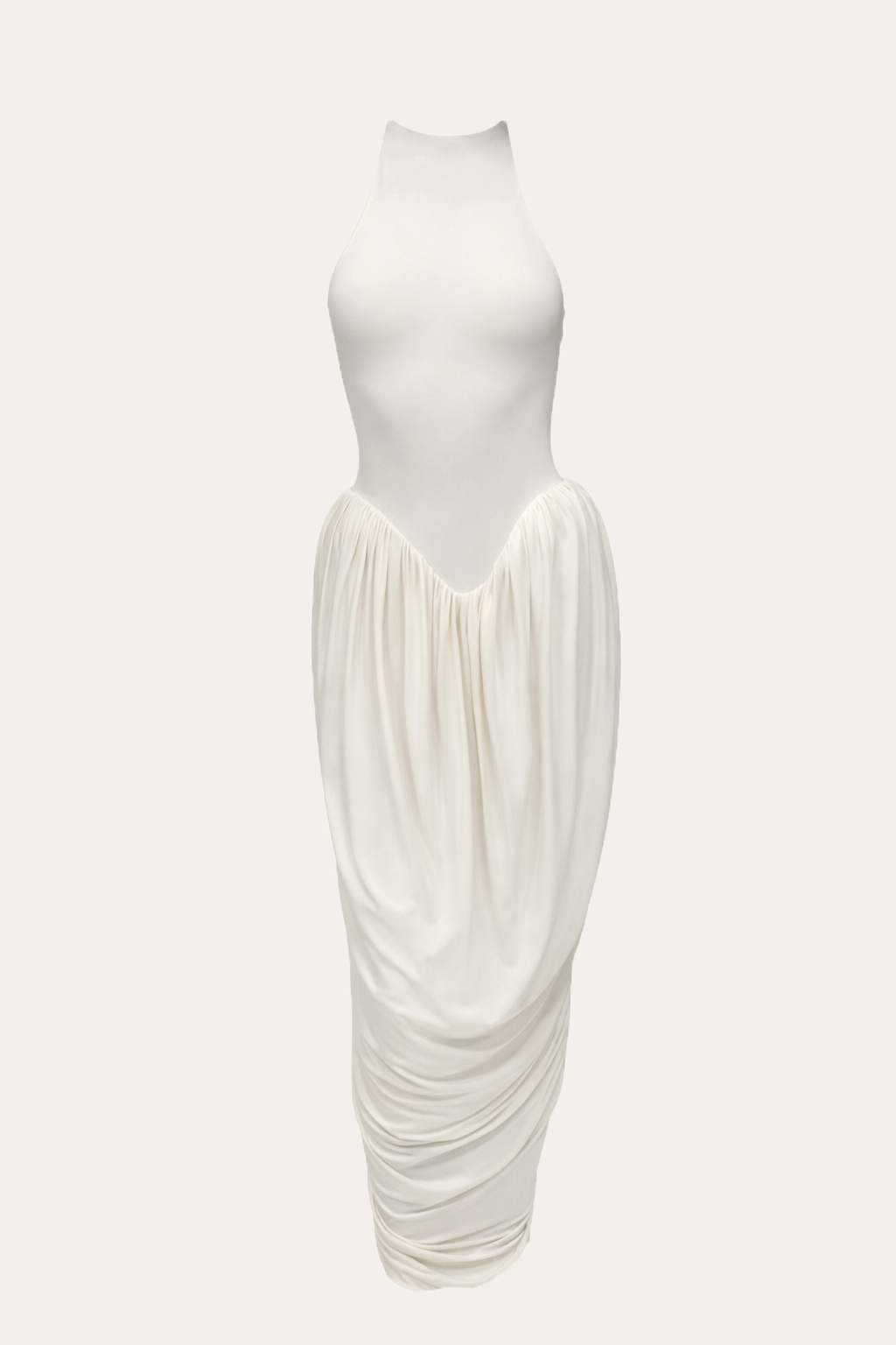 VIVIETE DRAPED MAXI DRESS