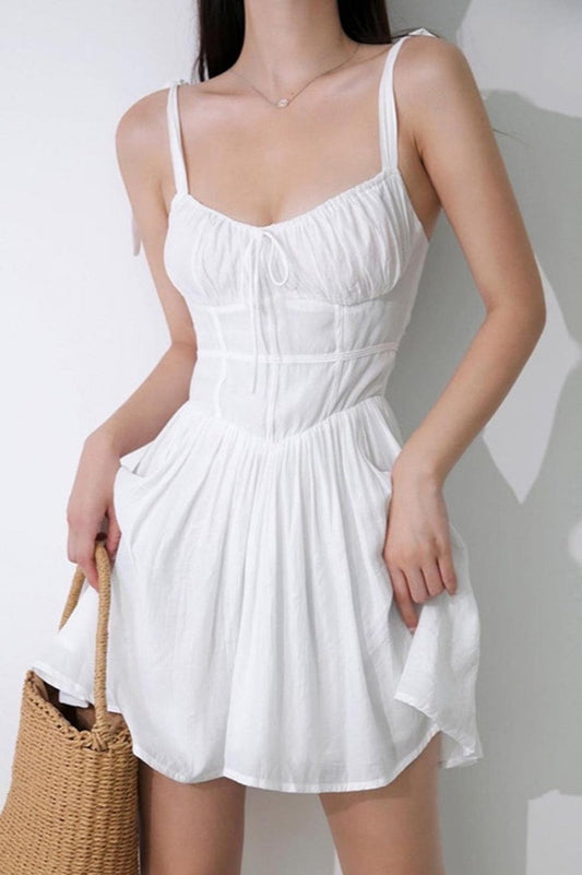 ANAES BOW TIE MINI DRESS