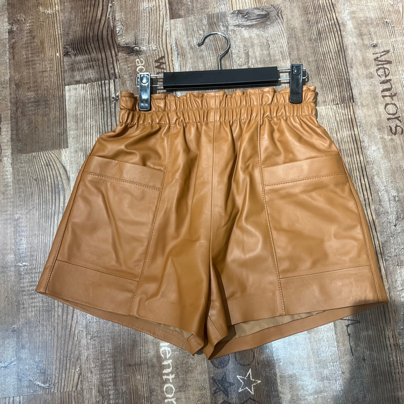 HANNA LEATHER SHORTS