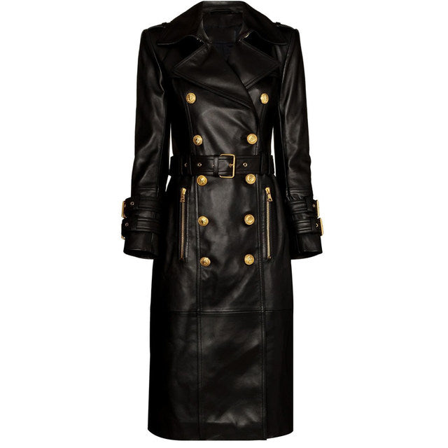 EMBER FAUX LEATHER COAT
